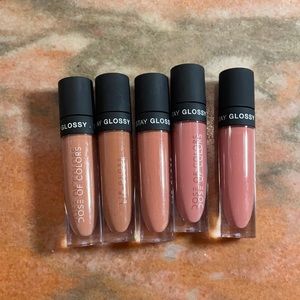 Dose of Colors nude variety lip gloss bundle of 5 “stay glossy”